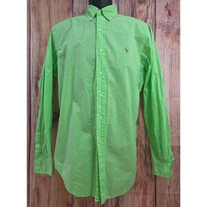 Polo Ralph Lauren Classic Fit Green Dress Shirt Medium
